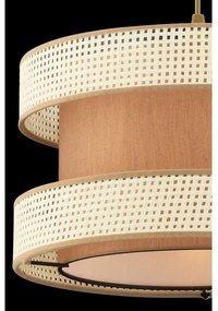 Závesný luster na lanku HALO 1xE27/60W/230V hnedá/krémová