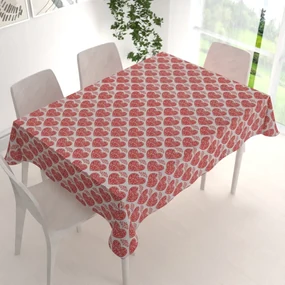 Biante Dekoračný obdĺžnikový obrus PML-094 Červené srdcia na bielom 120x140 cm