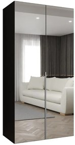 Skriňa Alicante III 100 čierna/strieborný