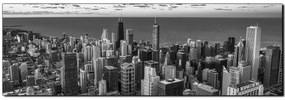 Obraz na plátne - Mrakodrapy v Chicagu - panoráma 5268QA (105x35 cm)