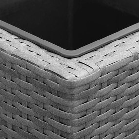 InternetovaZahrada Kvetináč 95x27x60cm sivý - 4 nádoby