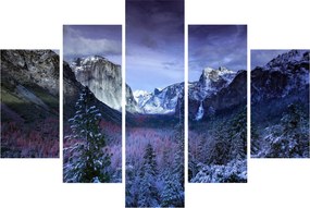 Obraz zimnej horskej krajiny (150x105 cm)