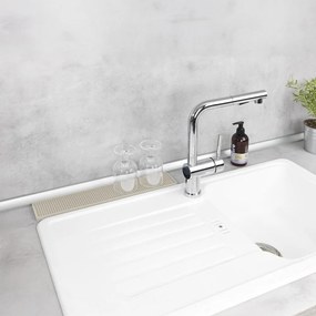 Béžová plastová odkvapkávacia podložka na riad 42x8 cm Slim – Wenko