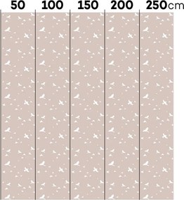 Tapeta vtáčia obloha púdrovo ružová 280x50cm