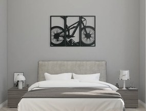 drevko 3-dielny obraz Bicykel Rozmer obrazu: 44 x 65,5 cm, Farba dekorácie: Čierna