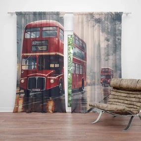 Sablio Záves Londýn Double-decker 2: 2ks 140x250cm