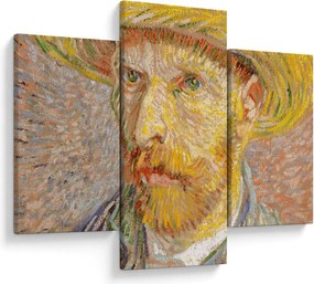 Obraz - Vincent van Gogh, Self-Portrait with a Straw Hat (The Potato Peeler), reprodukcia (90x60 cm)