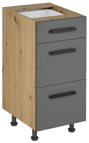 Skrinka do kuchyne Langen d40s3 úchyt grey