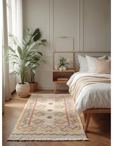 Krémový ručne tkaný jutový behúň 80x200 cm Roya Imani – Elle Decoration