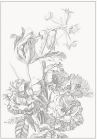 Vliesová tapeta Engraved Flowers