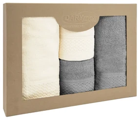 BAVLNENÉ UTERÁKY SOLANO SADA 2 KS 50X90 CM, 2 KS 70X140 CM VIACFAREBNÁ
