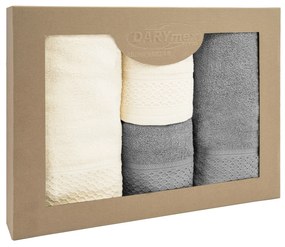 BAVLNENÉ UTERÁKY SOLANO SADA 2 KS 50X90 CM, 2 KS 70X140 CM VIACFAREBNÁ
