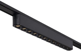 Koľajnicový systém s 8 bodovými svetlami a 4 stropnými svetlami čierny 1-fázový - Magnetic Gert Puntua