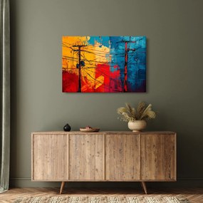 Obraz - Abstraktné elektrické vedenie (90x60 cm)
