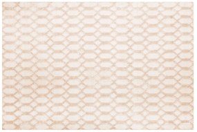 Viskózový koberec 140 x 200 cm béžový CIZRE Beliani
