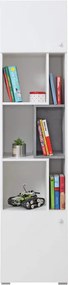 ME Regál Fabio S6 Farba: Biela/Betón