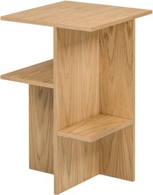 Nočný stolík v dekore duba s poličkami v prírodnej farbe Atik – noo.ma