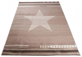 Kusový koberec Hviezda hnedý 140x190cm