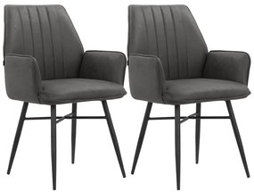 Antracitové jedálenské stoličky v súprave 2 ks Anzo – Støraa