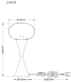 Globo 21027M - Stolová lampa LULA 1xE14/25W/230V zlatá