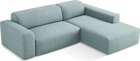 Modrá rohová pohovka (pravý roh/s leňoškou) Keli – Makamii