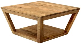 furniture-nabytek.cz - Konferenčný stôl s úložným priestorom z dreva manga 80x40x80