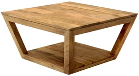 furniture-nabytek.cz - Konferenčný stôl s úložným priestorom z dreva manga 80x40x80