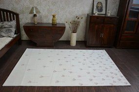 Koberec SIZAL FLAT 48779/526 Kvietky krém ružový