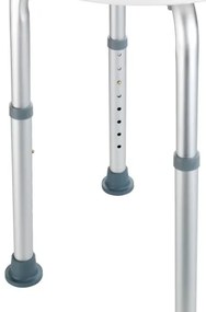 WENKO 1792921100-Stolička SECURA 45,5x45,5 cm biela/strieborná/sivá