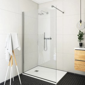 Roth Bezrámová sprchová zastena ECWALK - bez vaničky ROTH-Variant: šírka: 140 cm - (ECWALK 1400 čierna - 585-1400000-05-02), ROTH-Profily: profily: č…