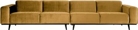 BePureHome Statement XL 372 cm veľká zamatová sedačka - Zlatá