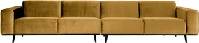 BePureHome Statement XL 372 cm veľká zamatová sedačka - Zlatá