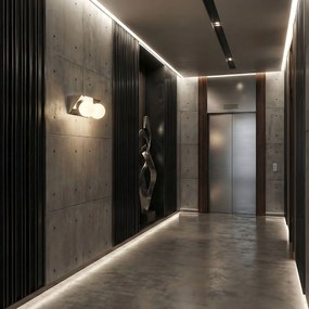 Toolight Toolight, nástenné svietidlo 2xE27 APP1228-2W, chrómová, OSW-40117