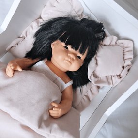 Súprava obliečok pre bábiky púdrovo ružová 28x42cm