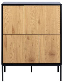 Béžová;čierna Príborník Seaford  103 × 80 × 40 cm ACTONA