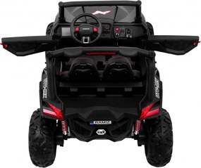 Ramiz Detský kočík SuperStar Čierna + MP4 + pohon 4x4 + diaľkové ovládanie + batožinový priestor + LED dióda + zámok dverí