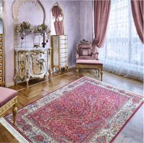 Koberec Exkluzívny Qum Silk 11 červený