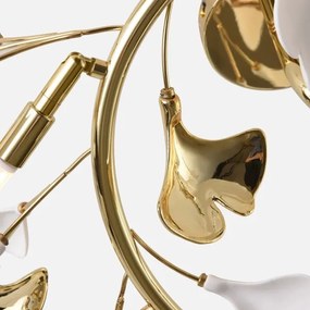 Zuma Line MX2858-6-EGN - Prisadený luster LEAF 6xG9/42W/230V zlatý