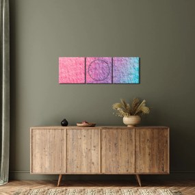 Obraz farebné textúry (s hodinami) (90x30 cm)