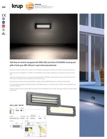 Redo 90330 - LED Vonkajšie nástenné svietidlo KRUP LED/6W/230V IP65 antracit