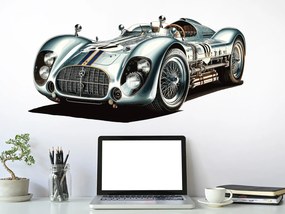 Auto veterán športiak textilní prelepiteľná nálepka na stenu hárok 45 x 22 cm