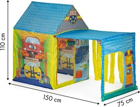 IPLAY Detský hrací stan - dielňa automechanik IPLAY, pre deti 3+, 150×75×110 cm