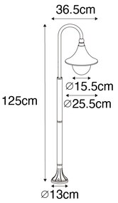 Klasická vonkajšia lampa starožitné zlato 100 cm IP44 - Daphne