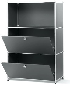 Kovová skrinka »CN3« s 2 výklopnými priečinkami, sivá