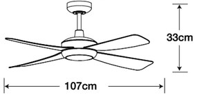 Lucci air 213303- LED Stmievateľný ventilátor SLIPSTREAM 1xGX53/12W/230V čierna+DO