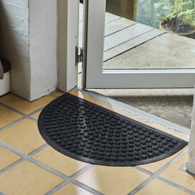 House Doctor Rohožka Half Round Black