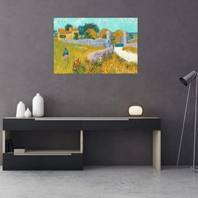 Obraz - Vincent van Gogh, Farmhouse in Provence, reprodukcia (90x60 cm)