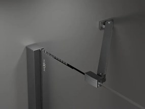 Mexen Velar Duo, posuvné sprchové dvere do otvoru 150 cm, 8mm šedé sklo, grafit brúsený, 871-150-000-42-66