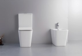 CERANO - WC kombi Bruno, Rimless + UF sedátko - biela lesklá, CER-CER-538765