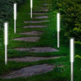 InternetovaZahrada Sada 5 LED solárnych lámp - biela